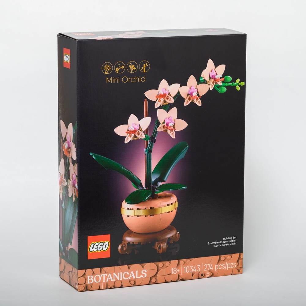 LEGO Botanicals: Mini Orchid Building Set (10343) - Flower Decor Craft - NEW